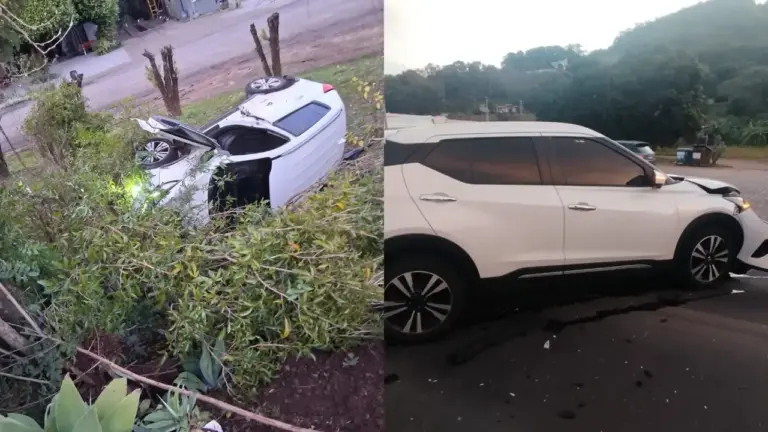 Colisão entre dois veículos deixa danos materiais na ERS-452, em Feliz - Studio TV