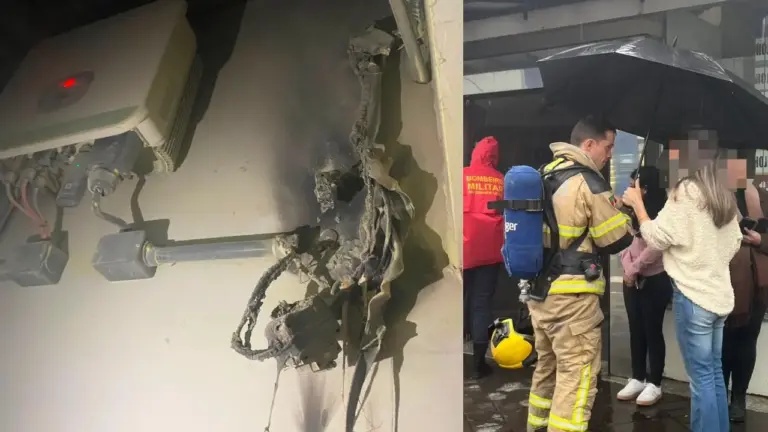 Curto-circuito causa princípio de incêndio no Centro de Bento Gonçalves - Studio TV