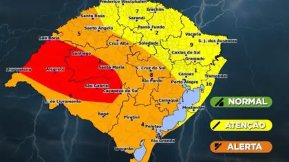 Defesa Civil atualiza alerta para tempestades severas, granizo e risco de tornados no RS - Studio TV