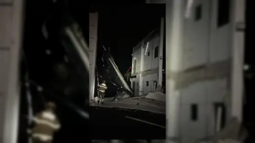 Desabamento parcial atinge prédio comercial no centro de Santa Rosa - Studio TV