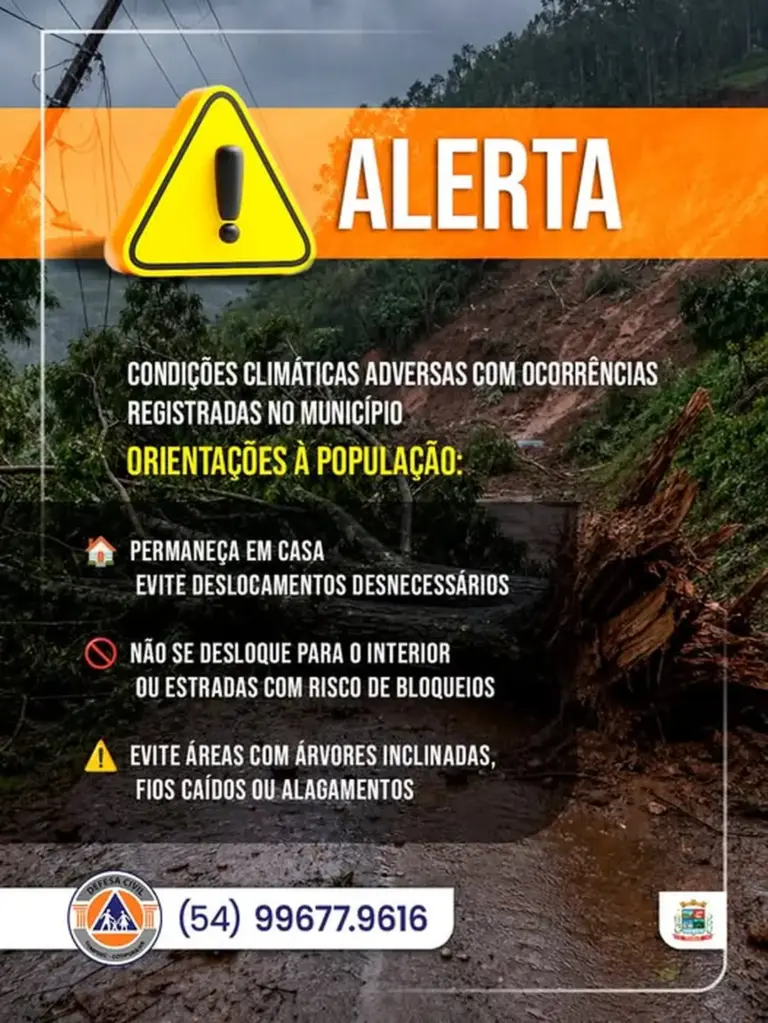 Deslizamentos, quedas de árvores e bloqueios são registrados em Cotiporã após chuva intensa - Studio TV