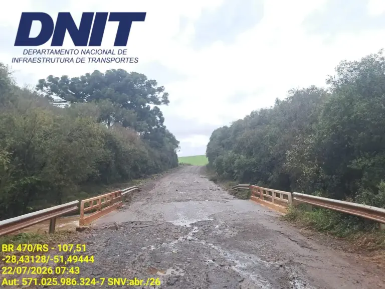 DNIT libera trânsito na BR-470 entre Lagoa Vermelha e André da Rocha - Studio TV