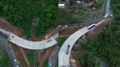 DNIT libera uma faixa do Viaduto A na BR-470/RS, na Serra das Antas - Studio TV