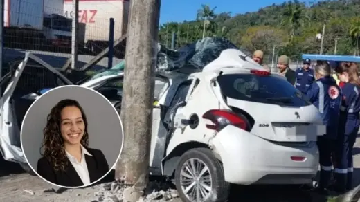 Estudante de engenharia morre após carro atingir poste em SC - Studio TV