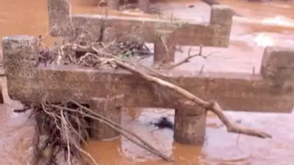 Força da chuva destrói cerca de 80% de ponte no interior de Cerro Largo - Studio TV