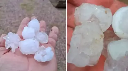 Granizo e chuva forte atingem cidade no Rio Grande do Sul; estado tem previsão de temporal - Studio TV