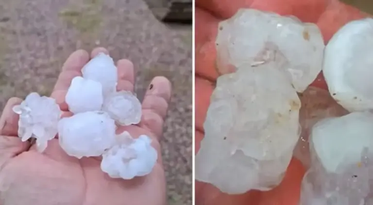 Granizo e chuva forte atingem cidade no Rio Grande do Sul; estado tem previsão de temporal - Studio TV