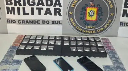 Homem é preso por tráfico de drogas durante operação da Brigada Militar em Guaporé - Studio TV