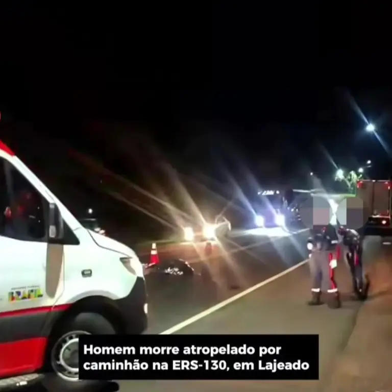 Homem morre após ser atropelado por caminhão na ERS-130, em Lajeado - Studio TV