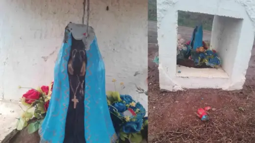 Imagem de Nossa Senhora Aparecida é vandalizada pela terceira vez no interior do RS - Studio TV