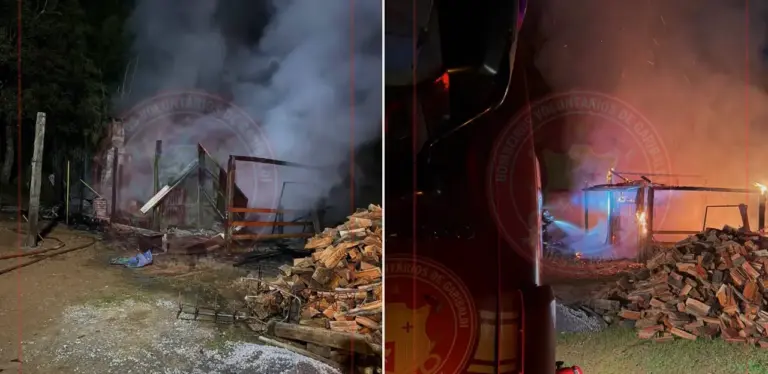 Incêndio atinge galpão na Linha Brasília, em Garibaldi - Studio TV