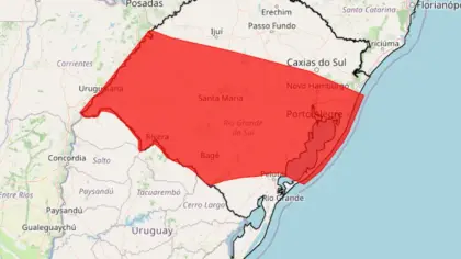 INMET emite alerta de grande perigo para chuva intensa em várias regiões do Rio Grande do Sul - Studio TV
