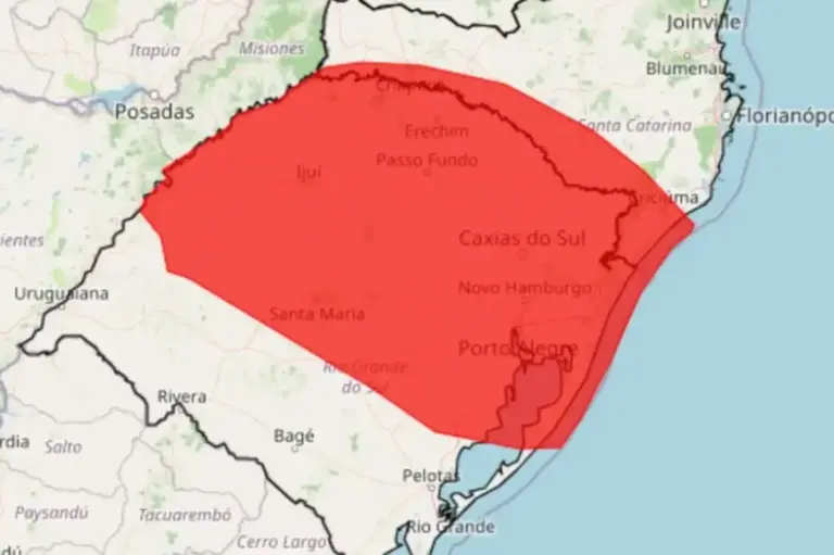 INMET emite novo alerta de grande perigo para tempestades no Rio Grande do Sul e em Santa Catarina - Studio TV