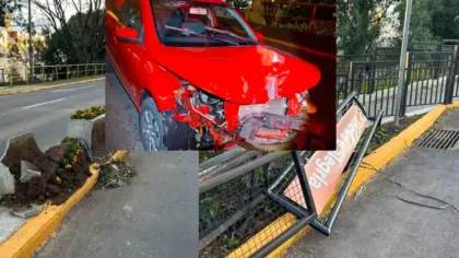 Motorista perde o controle de carro e atinge canteiro central em Carlos Barbosa - Studio TV
