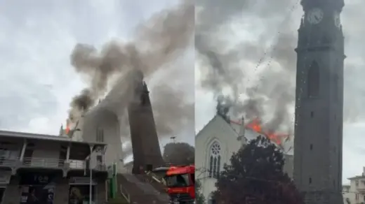 Perícia descarta crime em incêndio na igreja de Flores da Cunha - Studio TV