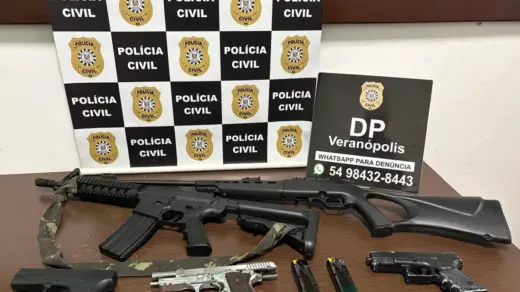 Polícia Civil apreende armas de fogo em investigação de violência doméstica em Veranópolis - Studio TV