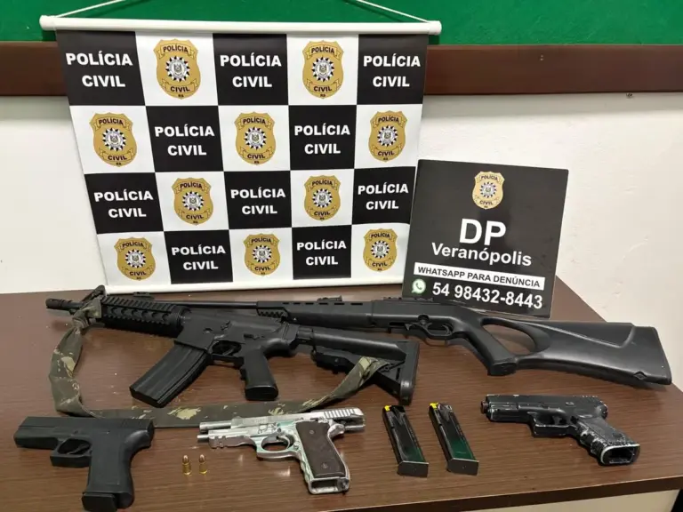 Polícia Civil apreende armas de fogo em investigação de violência doméstica em Veranópolis - Studio TV