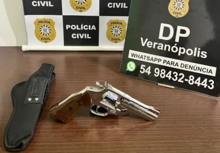 Polícia Civil apreende revólver durante investigação de violência doméstica em Veranópolis - Studio TV