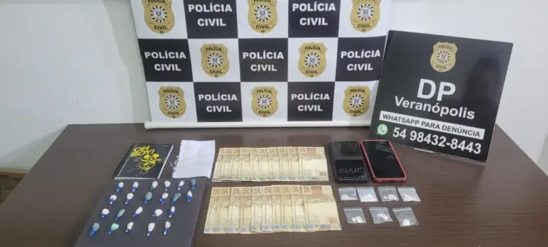 Polícia Civil prende casal por tráfico de drogas e corrupção de menores em Veranópolis - Studio TV