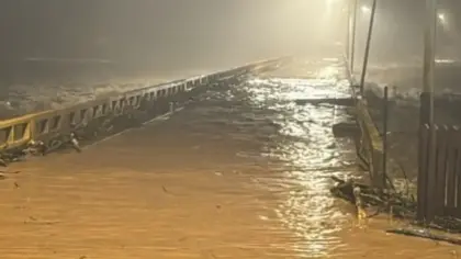 Ponte sobre o Rio Carreiro segue interditada entre Nova Bassano e Serafina Corrêa - Studio TV