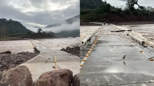 Ponte sobre o Rio das Antas segue interditada entre Cotiporã e Bento Gonçalves - Studio TV