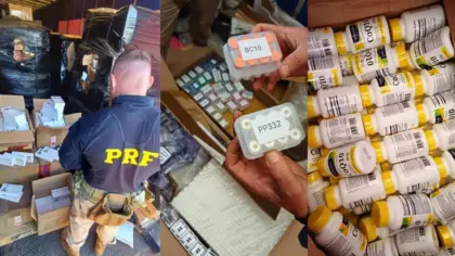 PRF flagra carreta com 1.700 celulares, 2,5 mil relógios e insumos químicos, avaliados em R$ 20 milhões - Studio TV
