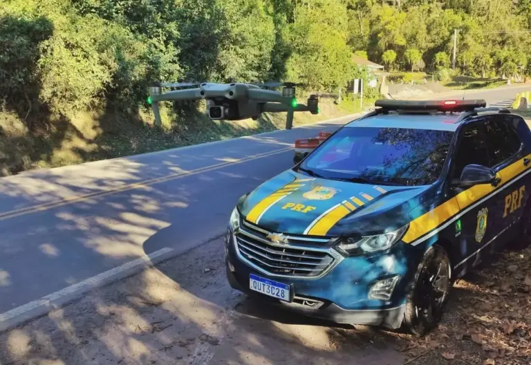 PRF usa drones para coibir ultrapassagens proibidas na Serra das Antas - Studio TV