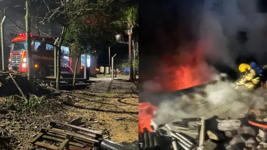 Princípio de incêndio atinge depósito ao lado de oficina em Bento Gonçalves - Studio TV
