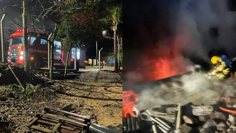 Princípio de incêndio atinge depósito ao lado de oficina em Bento Gonçalves - Studio TV