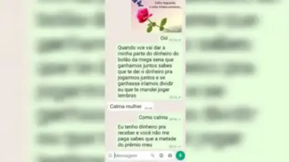 Print de WhatsApp pesa contra ganhador da Mega-Sena em SC - Studio TV