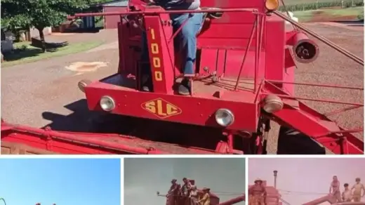 Produtora rural mantém colheitadeira de 1973 em funcionamento há mais de 50 anos - Studio TV