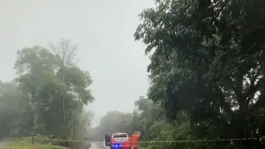 Queda de pedras bloqueia estrada entre Linha Ferri e Demari, em Bento Gonçalves - Studio TV