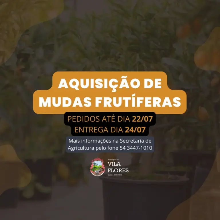 Secretaria de Agricultura abre pedidos de mudas frutíferas em Vila Flores - Studio TV