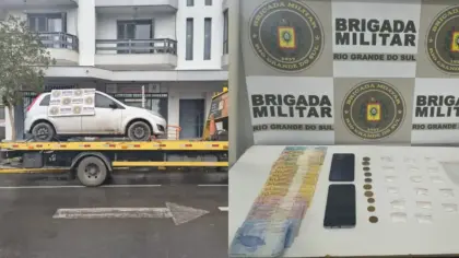 Homem é preso com cocaína durante operação da Brigada Militar em Farroupilha - Studio TV
