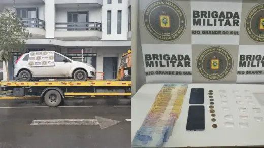Homem é preso com cocaína durante operação da Brigada Militar em Farroupilha - Studio TV