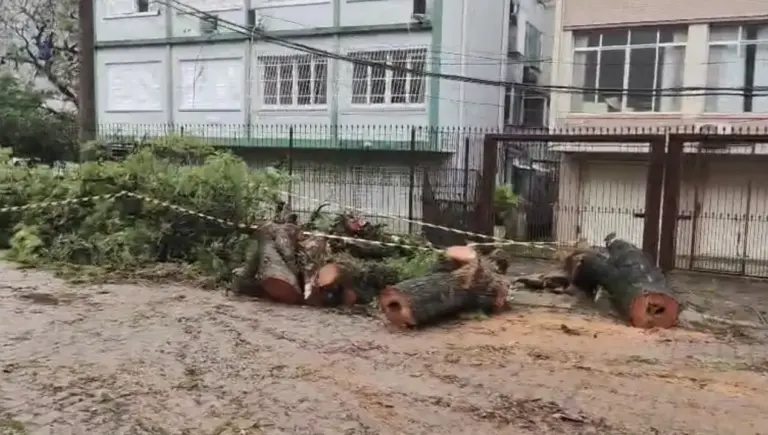 Temporais já atingem 30 municípios no RS; Mais de 50 pessoas estão fora de casa e duas ficaram feridas - Studio TV
