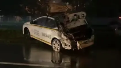 Viatura da Brigada Militar sofre acidente na RS-239 durante a noite em Novo Hamburgo - Studio TV