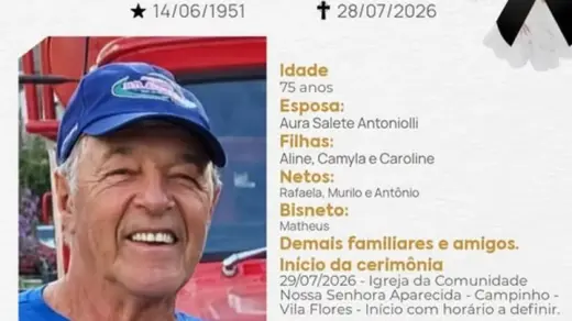 Vítima de acidente na BR-470 é velada em Vila Flores - Studio TV