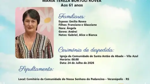 Vítima de grave acidente em Veranópolis será sepultada nesta sexta-feira - Studio TV