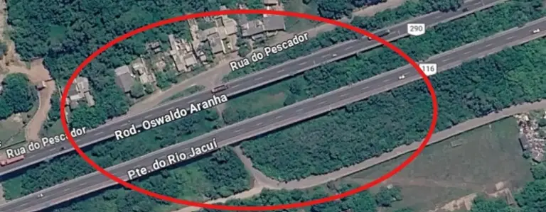 Alças de retorno sob ponte do Rio Jacuí são bloqueadas por alagamento; tráfego na BR-290 permanece liberado - Studio TV