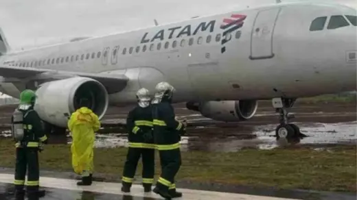 Avião da Latam derrapa durante pouso e sai da pista em Cascavel - Studio TV