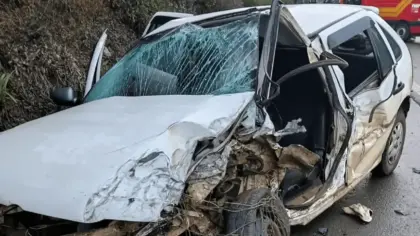 Bebê de seis meses morre após acidente entre carro e carreta na BR-470, em SC - Studio TV