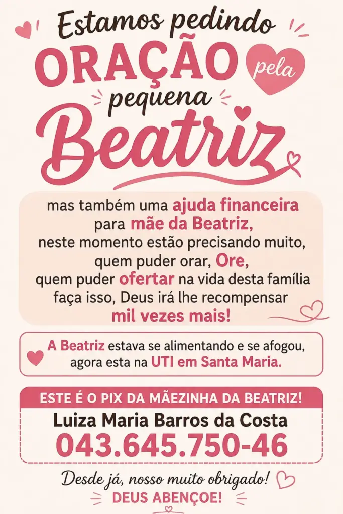 Bebê de Veranópolis é internada na UTI após engasgo e família busca ajuda - Studio TV