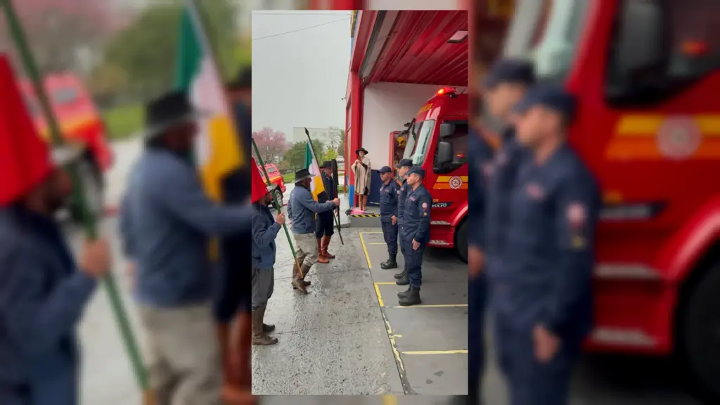 Bombeiros de Veranópolis recebem Chama Simbólica marcando o início das comemorações da Semana da Pátria - Studio TV