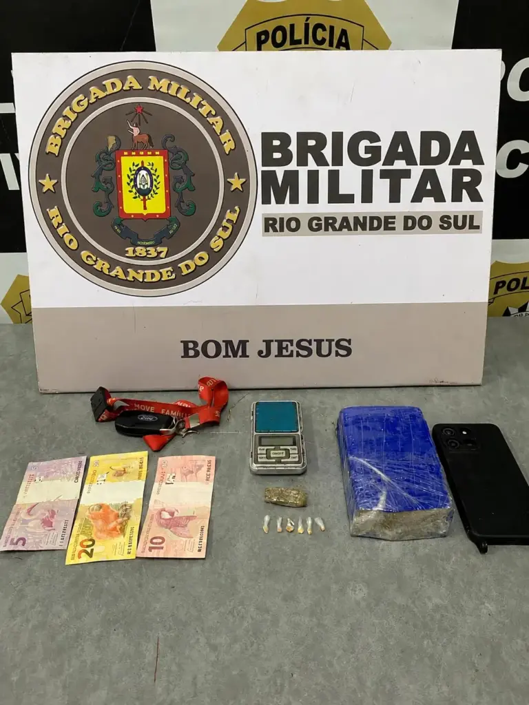 Brigada Militar prende dois homens por tráfico de drogas em Bom Jesus - Studio TV