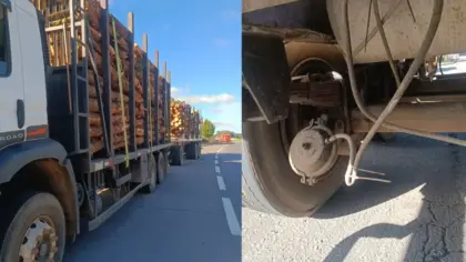 Caminhão com 6,6 toneladas de excesso e freios sem funcionamento é retido na ERS-122 em Farroupilha - Studio TV
