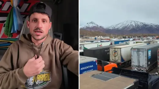 Caminhoneiro completa 27 dias retido na Argentina após nevascas bloquearem passagem para o Chile - Studio TV