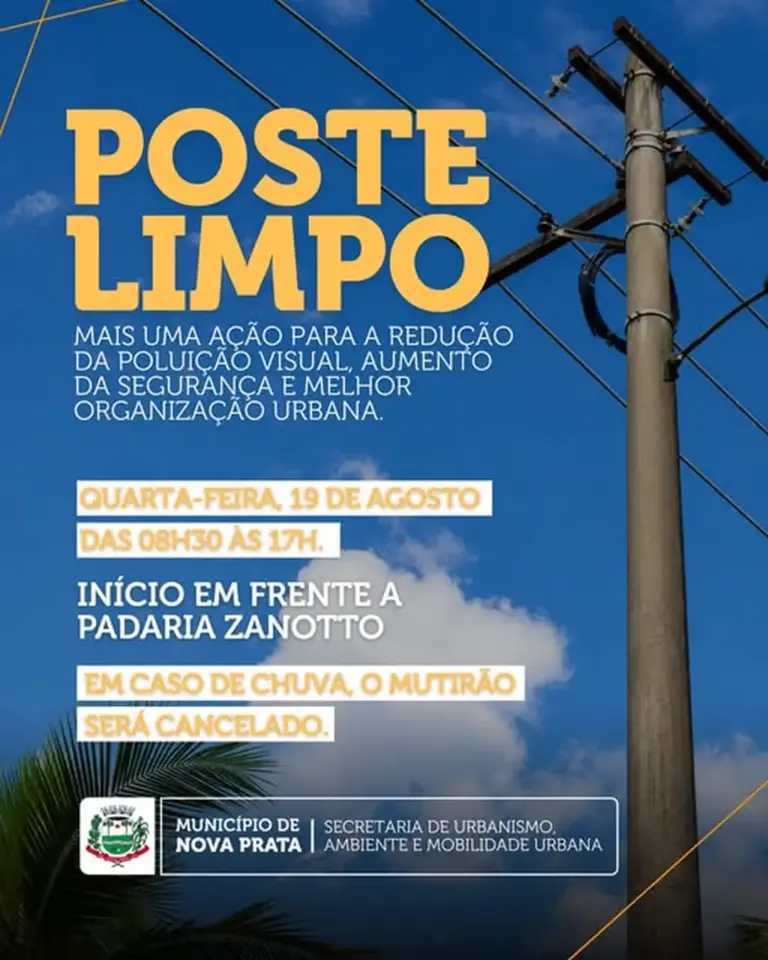 Campanha Poste Limpo terá nova ação nesta quarta-feira em Nova Prata - Studio TV