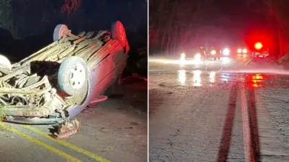 Capotamento na RS-129 deixa homem ferido em Serafina Corrêa - Studio TV