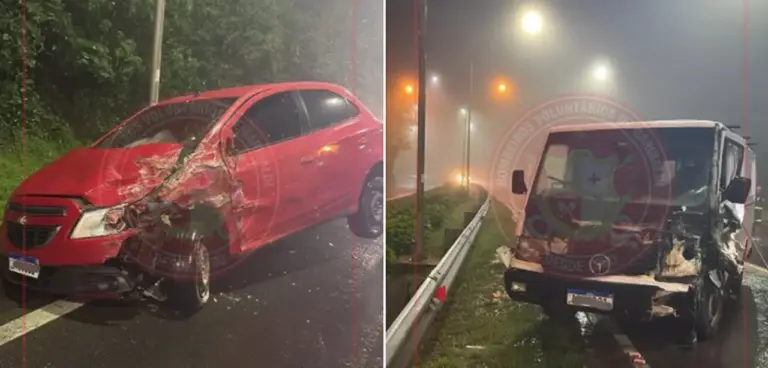 Colisão entre dois carros é registrada na BR-470 em Garibaldi - Studio TV